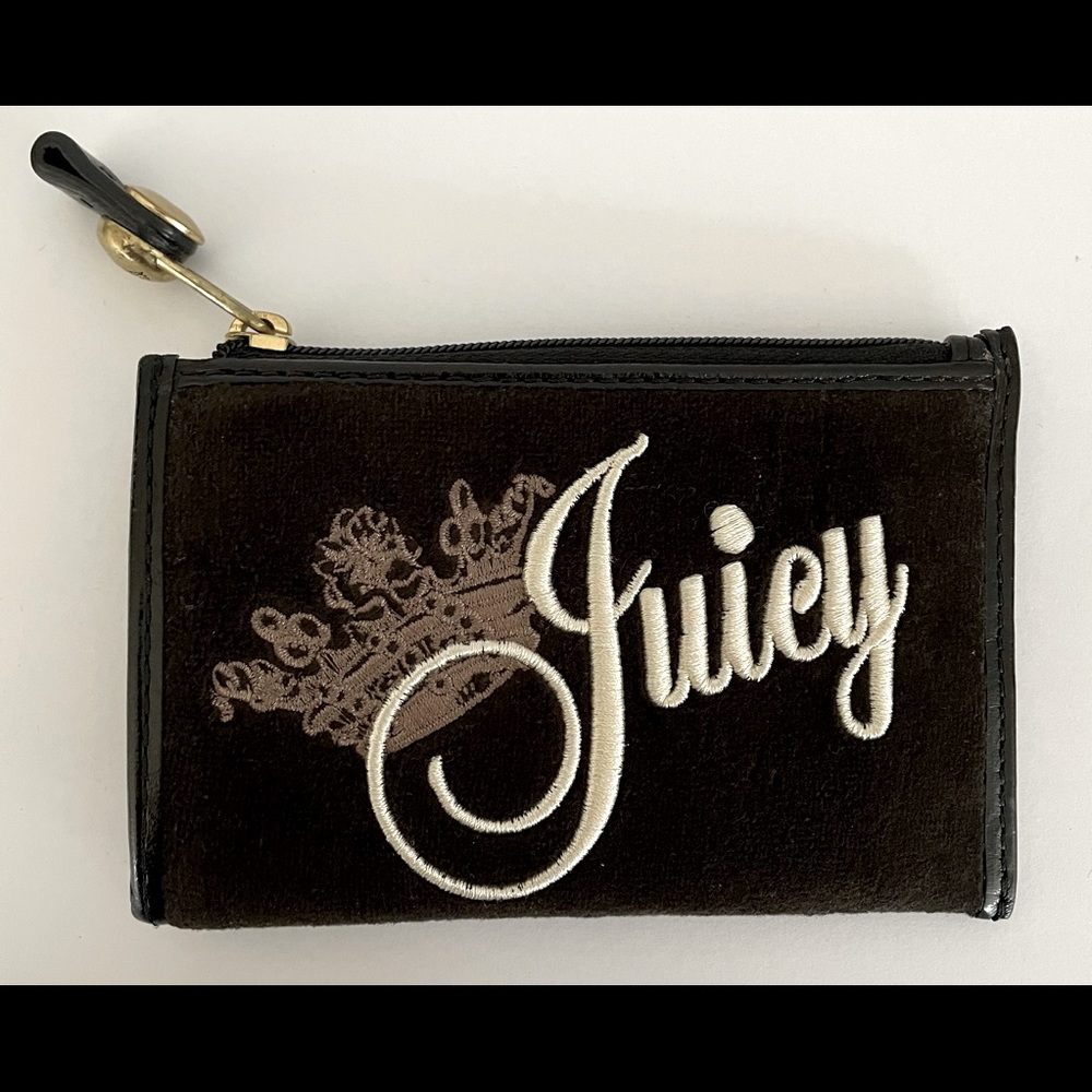 Black Velour Juicy Couture Coin Purse